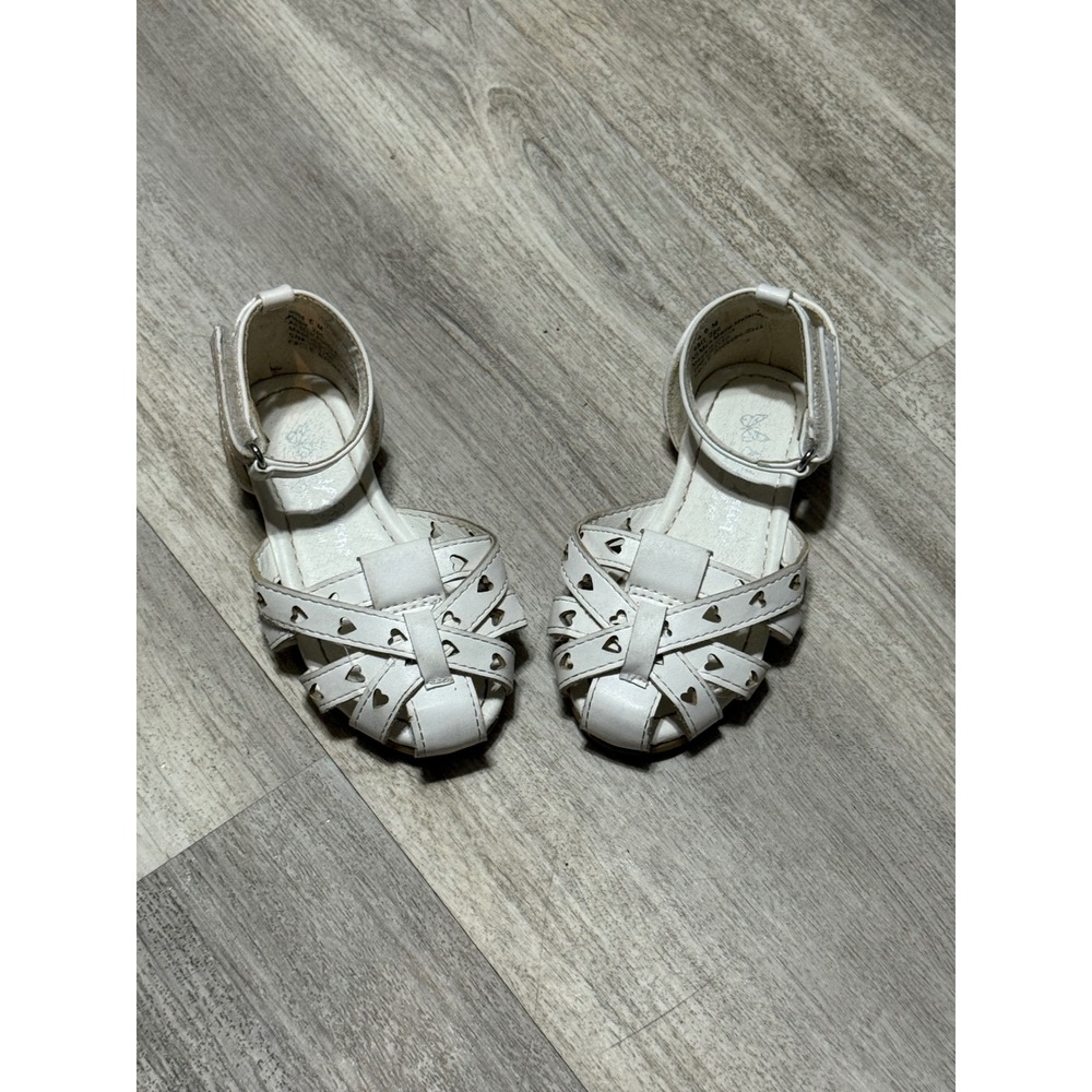 Self Esteem Heart Cutout Sandals Ankle‎ Strap Summer Shoes Girls Size 6